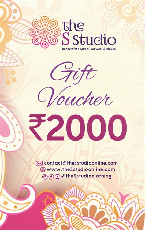 Buy Gift Card Voucher For Friend Worth Rs.2000 | The S Studio