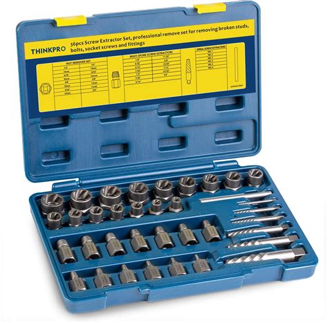 LLNEDL Screw Extractor Set Double Head, 27Pcs Hex Head Multi-Spline ...