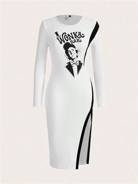 Willy Wonka and the Chocolate Factory X SHEIN Letter & Figure Graphic ...