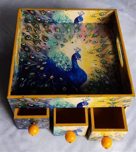 Elegant Peacock Design Table Organizer in MDF board-REGAL001M – www ...