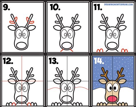 Reindeer Drawing Images How to draw santa and his reindeers | how to ...
