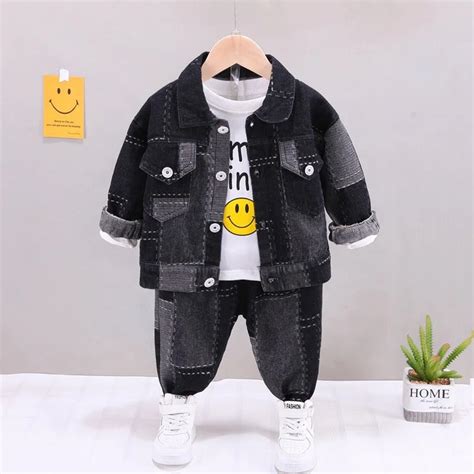 Boys Black Stitched Designer 3 Pcs Set - TrendyKid