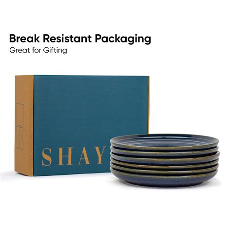 Ceramic Plate Set | Flow Collection | 6 Pieces | Beige