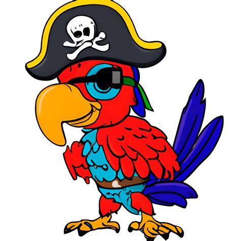 Cartoon Pirate Parrot