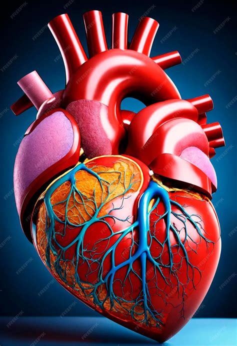 El corazón humano es un verdadero diagrama médico enfoque selectivo ...
