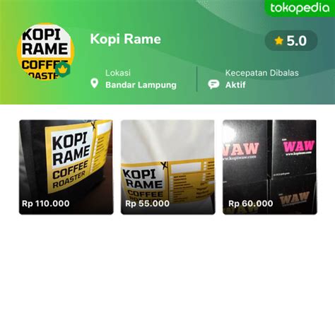 Toko Kopi Rame Online - Produk Lengkap & Harga Terbaik | Tokopedia