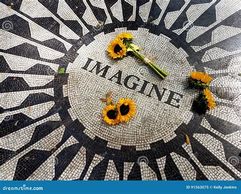 Sunflowers at Central Park Imagine Mosaic - New York, USA Editorial ...