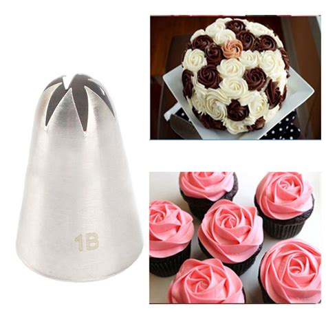 Buy BuyWorld 1B Large Size Cream Nozzle Decorating Tip Icing Nozzle ...