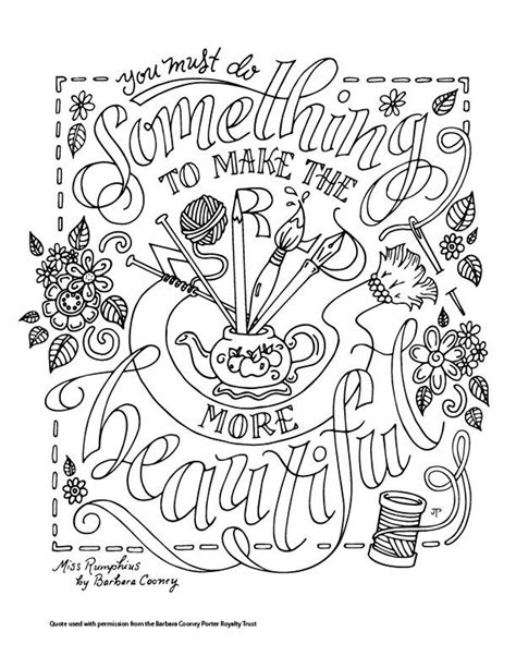 Miss rumphius coloring page barbara cooney quotes etsy – Artofit
