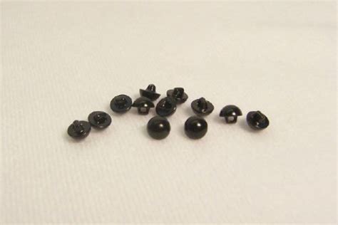 Buy Sassy Bears 4mm Solid Black Sew-in Button Eyes for Bear, Doll ...
