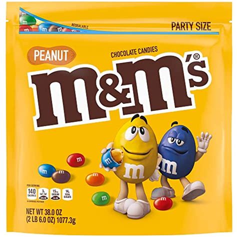 M&Ms Peanut Chocolate Candy, 38-Ounce Party Size Bag, Yellow - Walmart.com