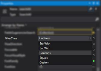 Image result for WPF Control Search Similar to SQL Query