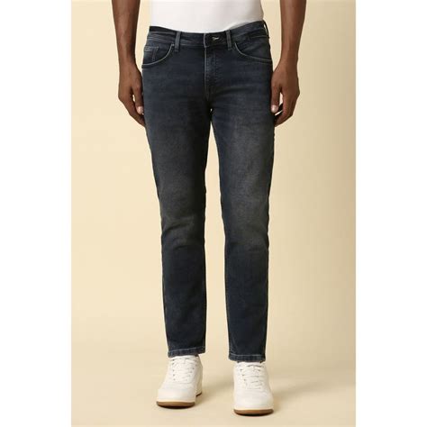 Buy Allen Solly Men Black Slim Fit Dark Wash Jeans Online