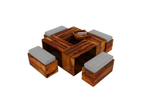 Buy Bliss Coffee Table Sets (Honey Finish) Online in India : Urbanwood