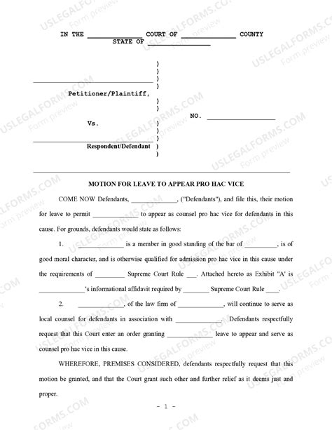 Motion For Leave To File Instanter | US Legal Forms