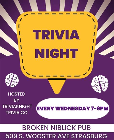 Trivia night hosted by TriviaKnight Trivia Co. , 509 S Wooster Ave ...