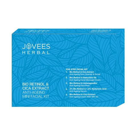 Jovees Bio Retinol & Cica Extract Anti-Ageing Mini Facial Kit For Sign ...