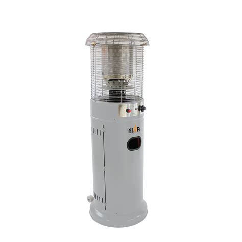 SHORT STAND GAS PATIO HEATER – 1.35M TALL - LIGHT CEMENT GREY