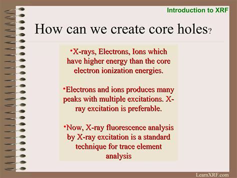 2018 HM XRF X-RAY FLUORESCENCE EMISSION -THEORY AND APPLICATION | PPT