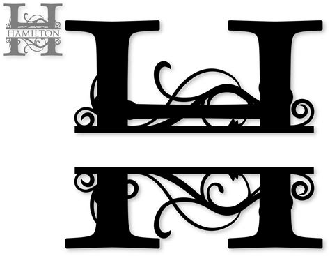 Fancy Letter H Silhouette