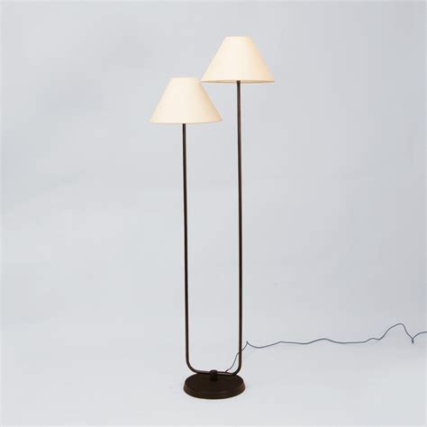 Floor Lamp with Two Shades by Voss Belysning
