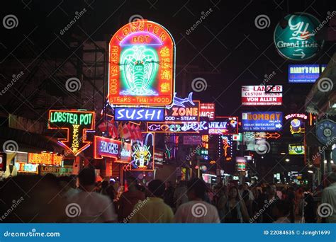 Nightlife at Walking Street Pattaya Thailand Editorial Image - Image of ...