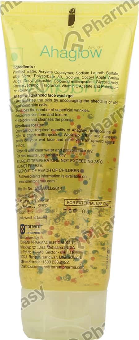 Buy AHAGLOW TUBE OF 100GM FACE WASH GEL Online & Get Upto 60% OFF at ...