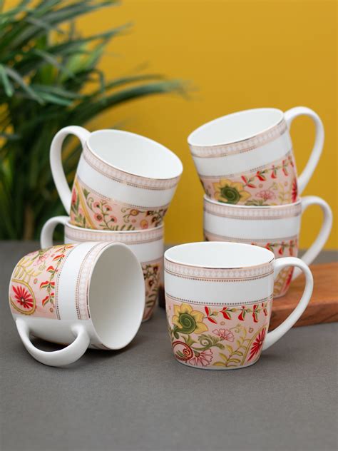 Buy Fiesta Series Alton Shape Coffee & Tea Mug Set of 6 Online – Clay ...