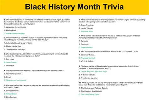 Black History Trivia Questions And Answers - 10 Free PDF Printables ...