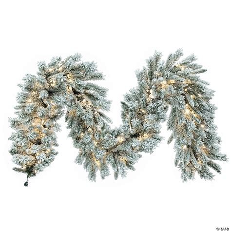 Vickerman 9' x 18" Flocked Utica Fir Artificial Pre-Lit Garland with ...