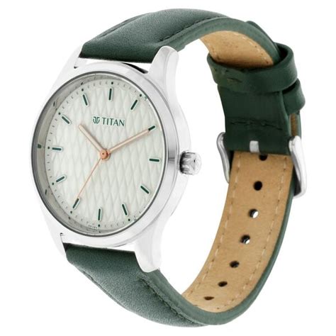 Buy Online Titan Workwear White Dial Analog Leather Strap watch for ...