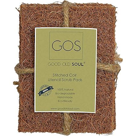 Valuelife Coconut Coir Scrubber 4"x3" (Pack of 5), 100% Pure Coconut ...