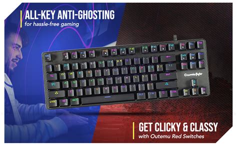 Amazon.in: Buy Cosmic Byte CB-GK-18 Firefly RGB Ten-Keyless Keyboard ...