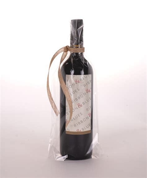 CELLO WINE BOTTLE BAG - 100PK - Ribbon & Blues