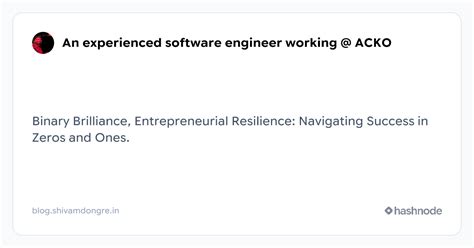 An experienced software engineer working @ ACKO