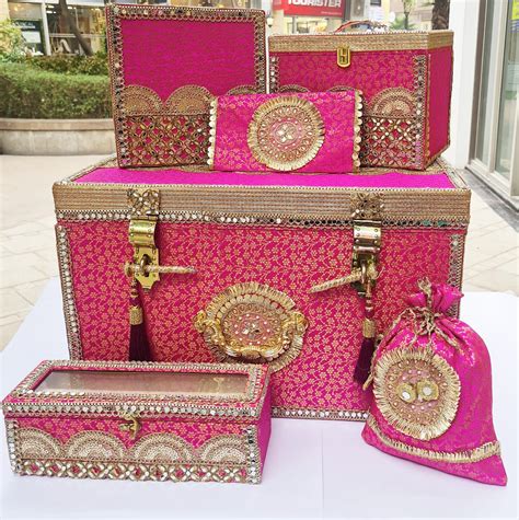 Pitara Sandook Complete Trousseau Set for Decorating Wedding Gifting-D ...