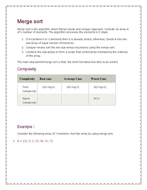 Image result for Merge Sort OCR GCSE
