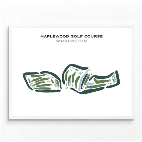 Maplewood Golf Course, WA | Golf Course Map, Golf Map, Golfer Gift for ...