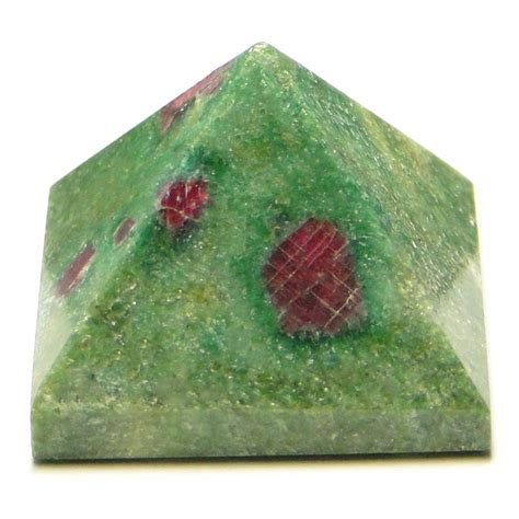 Nature's Crest Ruby Fuchsite (Manek/Manik) Pyramid Natural Gemstone 1 ...