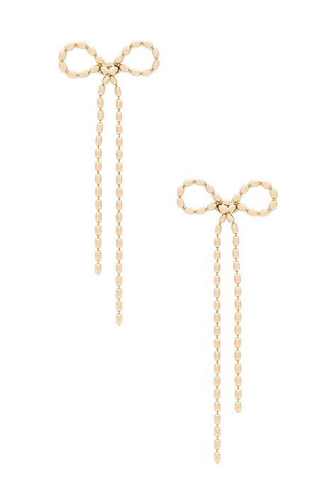 8 Other Reasons Ribbon Drop Earrings in Gold | REVOLVE