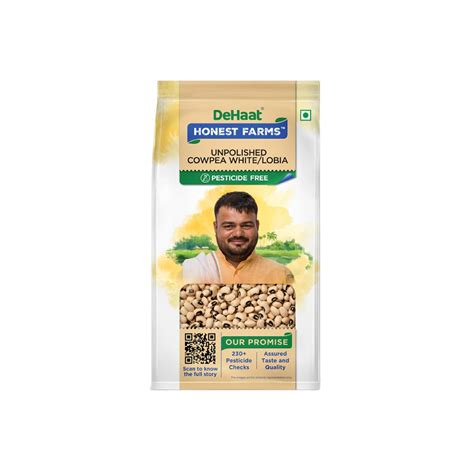 DeHaat Honest Farms Pesticide Free Unpolished Cowpea White/Lobia 500 GM ...