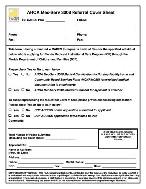 Dcf Fax Cover Sheet - Fill and Sign Printable Template Online