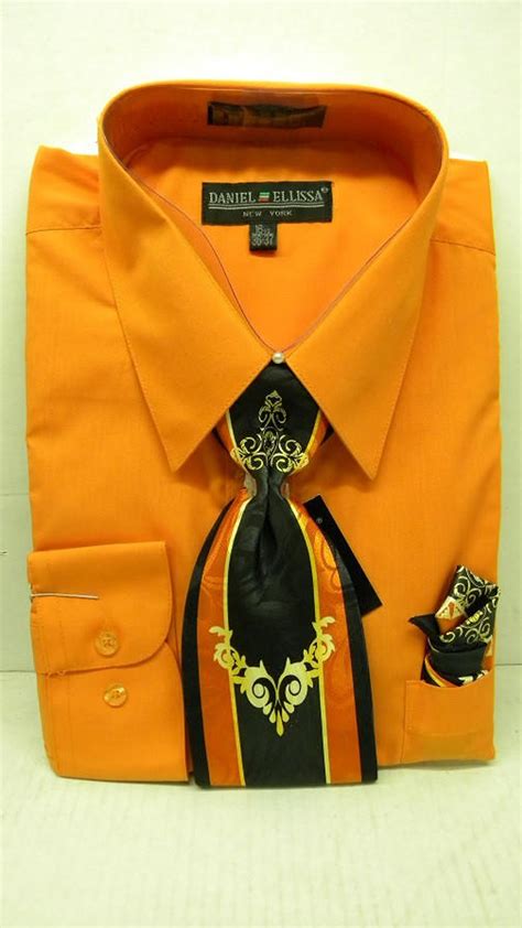 Shop Daniel Ellissa Men's Rust Shirt, Tie & Handkerchief Set