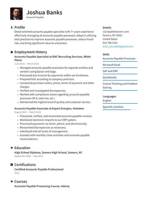 Account Payable Resume Accounts Payable Rep: Expert Guide And Cover