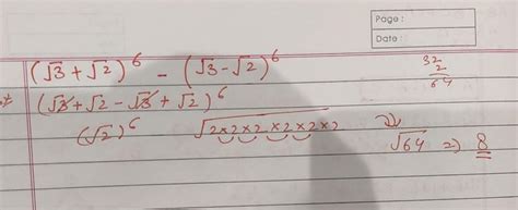. Evaluate (√3 + √2)^6 - (√3-√2)^6 - Brainly.in