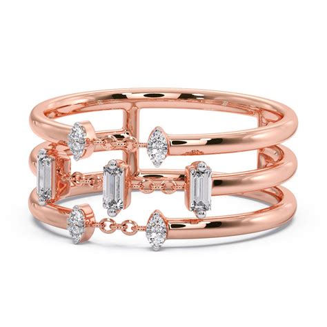 Fenced Diamond Stackable Ring Online Jewellery Shopping India | Rose ...