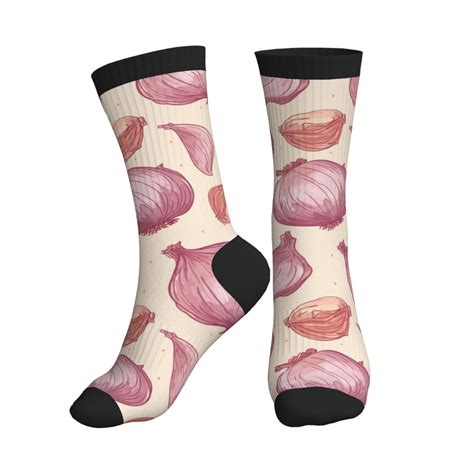 Crew Socks for Women Men - Onion Pattern funny Athletic Running Socks ...
