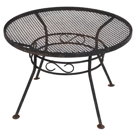 Wrought Iron Garden Patio Side Table Attributed to Salterini at 1stDibs ...