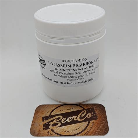 Potassium Bicarbonate | pH Buffering | Sugar Fermentation | Seltzers | BeerCo.com.au