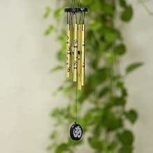 TEJ GIFTS Feng Shui Metal Wind Chime with Om Printed 5 Pipes for ...